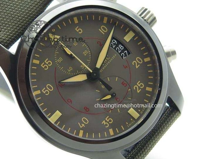 MIROTIME 0506 SunProtective Pilot Top Gun Miramar IWC388002 V6 1:1 Best Edition Ceramic Case On Nylon Strap A 7325
